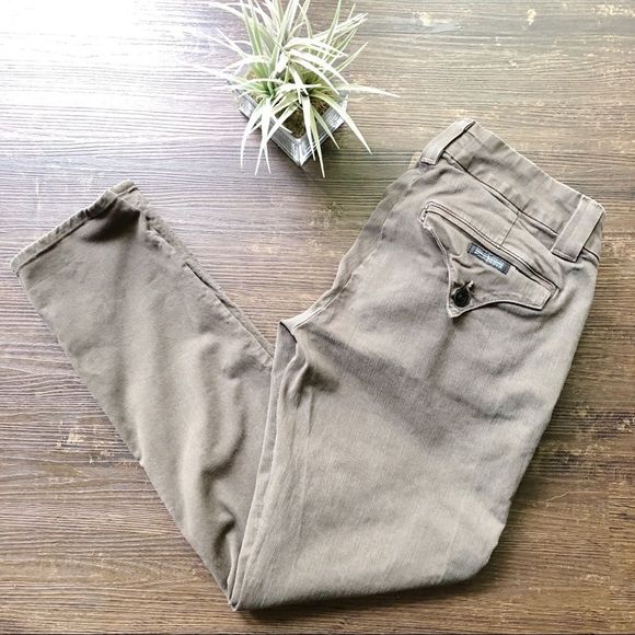 Hudson Jeans Denim - Hudson Jeans Army Green Tab Pocket Skinny Jeans 30